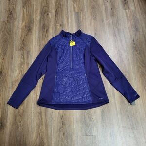 Champion Duo Jacket Women’s Purple Dry Half Zip Reflective Venture Warm Size XL